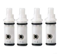 KHIronHive Faucet Cartridge Kit 1224 Replacement for Double Handle Faucets and Tub Showers, Plastic Valve Stem Repair Parts, ADA Compliant Design, Easy Install, White(1224 4 loads)