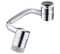 KHIronHive Faucet Extender 1080 Degree Rotating Arm Dual Spray Bubble And Stream Modes Flexible Aerator Oxygen-Enriched Splash-Free Rinsing Copper (B)