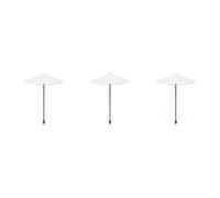 KHIronHive For Mini Plant Umbrellas Small Potted Plant Shade 44Cm UV Protection Rain Shield Plastic Parasol Ground Stake Decorative Outdoor Cover Multiple Colors 3 Pack(white)