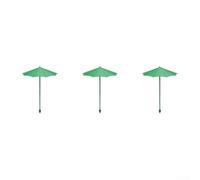 KHIronHive For Mini Plant Umbrellas Small Potted Plant Shade 44Cm UV Protection Rain Shield Plastic Parasol Ground Stake Decorative Outdoor Cover Multiple Colors 3 Pack(green)