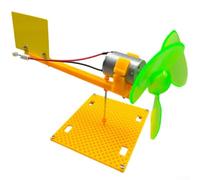 KHIronHive For MINI Wind Turbine Generator Kit DC Brushless Motor With Holder And Blades DIY Science Educational Toy For Kids Physics Learning Project Home Garden Alternative Energy Supplies