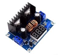 KHIronHive For Xl4016e1 DC-DC Step Down Converter Module 8A Voltage Regulator Board Digital Display Blue ABS Stable Current Supports 12V Power Supply Compact Module