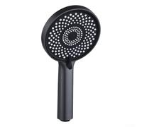 KHIronHive Hand Shower Head High Pressure Three Spray Modes Rain Mixed Pulse 12Cm Wide Panel Self-Cleaning Silicone Nozzles Boost Tech For Low Water Flow Standard 4-Point Connector