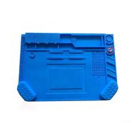 KHIronHive Heat Resistant Silicone Soldering Mat A-500 Anti-Static Work Pad For Electronics Repair Brazing Welding Station Kit Tools 48X32cm Blue