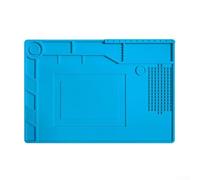 KHIronHive Heat Resistant Soldering Mat S-150, Anti-Static Silicone Work Pad For Electronics Repair, 39X27cm Insulation Station Kit For Phones Watches Computers
