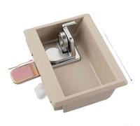 KHIronHive Heavy Duty Cabinet Lock Handle Zinc Alloy Hook Beige Secure Latch For Metal Wood Cabinets Left Right Opening Ergonomic Grip 54X74mm Single Pack(A)