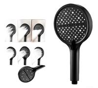 KHIronHive High Pressure Shower Head 7 Spray Modes Turbo Boost For Low Water Pressure Large 14Cm Panel Rain Pulse Mist Settings Self-Cleaning Silicone Nozzles Adjustable Flow(B)