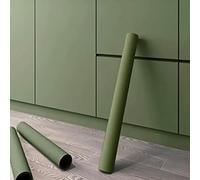 KHIronHive Matte Green PVC Wallpaper Self-Adhesive Moisture-Proof Roll For Bedroom Kitchen Bathroom Background Wall Decor Peel And Improvement(40 * 300cm)