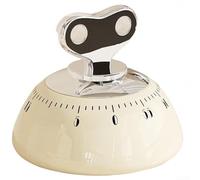 KHIronHive Mechanical Kitchen Timer 60 Minute Countdown With Loud Alarm, Magnetic Attachment For Fridge Microwave, No Battery Required Wind Up Cooking Baking Study Tool(Cream)