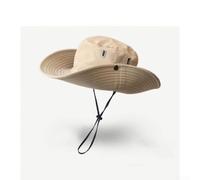 KHIronHive Men’s Polka Dot Wide Brim Sun Hat Lightweight Foldable Breathable Mesh Fishing Cap Outdoor Sun Protection Headwear for Hiking Gardening Beach(khaki)