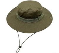 KHIronHive Men's Wide Brim Sun Hat Breathable Quick Dry UV Protection Outdoor Fishing Cap Adjustable Drawstring for Hiking Camping Travel(Army Green)