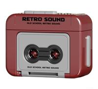 KHIronHive Mini/Retro Cassette Recorder Keychain - Compact Recordable Music Player With Classic Red Design For Nostalgic Fun, Couple Present, Portable Pendant Ornament