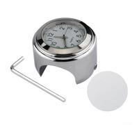 KHIronHive Motorcycle Handlebar Clock Watch With For Night Vision For DIAL, Aluminum Alloy Bike Bar Mount Gauge For 22Mm 7/8" And 25.4mm 1" Handlebars, Fit For Most Motorcycles And Bicycles