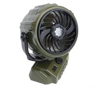 KHIronHive Multi Function Portable Camping Fan with LED Light and Remote Control Operation, Designed to Enhance Your Outdoor Experience (Green)