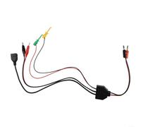 KHIronHive Multifunctional DC Power Test Line With Pure Copper Wire, Fast Transmission Current Tester Cable For Mobile Phones Tablets Electronic Devices, 65Cm Black Red