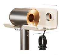 KHIronHive No-Drill Hair Dryer Holder Wall Mounted Organizer For Bathroom, Strong Carbon Steel And ABS Rack With Quick Release, Versatile Storage For Tiles And Metal Surfaces, White Or Gray(A-White)
