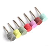 KHIronHive Nylon Fiber Grinding Head Set 7Pcs With 3Mm Shank Buffing Wheel Mounted Point For Rotary Tools, Metal Wood Plastic Polishing, Deburring, Cleaning, Rust Removal, Texture Treatment