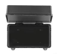 KHIronHive Outdoor Electrical Box IP55 Waterproof Heavy Duty Plastic Enclosure Dual Lockable Cover Weatherproof Extension Cord Connector Wall Mount Black 23.5x12.4x10cm (A)