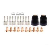 KHIronHive Plasma Consumables Kit For Thermal Dynamics PCH-10, 25Pcs Electrode Nozzle Shield Cup Swirl Ring, Dual-Gas Cutting Parts For 40-100A Torches