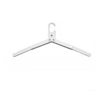 KHIronHive Portable Aluminum Folding Clothes Hanger, Lightweight Compact Travel Rack With Anti-Slip Grip For Camping Outdoor Use, Alloy Construction, Foldable Design 12Cm, Black Silver Red(Silver)