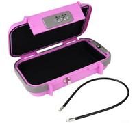 KHIronHive Portable Safe Box With 4-Digit Lock Waterproof Anti-Theft ABS Storage Case For Beach Hotel Cruise Secure Hand Carry For Phone Wallet For Passport Jewelry Valuables Black Gray Blue Orange(F)