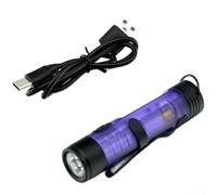 KHIronHive Rechargeable Magnetic Clip On LED Camping Light With Multiple Modes, Portable Hat Lamp For Outdoor Hiking, Type-C Charging, IP44 Waterproof, Compact Aluminum Alloy Torch(Dark Purple)