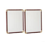 KHIronHive Rounded Corner Photo Frames For Wall Or Table Display, 6 Inch Picture Frames With PVC Material, Elegant Home Decor For Calligraphy And Painting, Inner Size 10.2x15.2cm(Red)