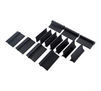 KHIronHive Rubber Sanding Blocks Set 14-Piece Polishing Pads With Sandpaper Holder For Woodworking Lathe Automotive Metal Grinding Assorted Curved Shapes Black Ergonomic Handle Secure Clamp