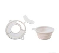 KHIronHive Silicone For SPLASH Guard Cover For 4.5-5 Quart Tilt-Head Stand Mixer Bowl, Dust Proof Lid For Dough Proofing And Mixing, Kitchen Accessory To Prevent Spills(White)