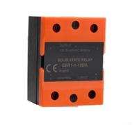 KHIronHive Single Phase Solid State Relay GSR1 10-100A DC Control AC Load for ZERO Cross Switching Flame Retardant Housing for Industrial Motor Automation Heating Systems Black Orange(GSR1-1-10DA)