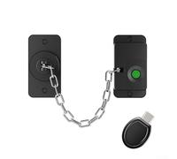 KHIronHive Smart Fingerprint Lock For Doors For Windows Fridges Washers Child Safety No Drilling Fast 0.5s ID 360 Degree Sensor Type-C Rechargeable Adjustable Chain Home Security(Black)