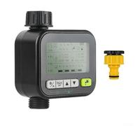 KHIronHive Smart Garden Watering Timer With Rain Sensor, Automatic Irrigation Controller Programmable Modes, IPX5 Waterproof Hose Timer With Child Lock And Large LCD Display (Black)