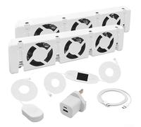 KHIronHive Smart Radiator Booster Fan Heater With Thermostat And Temperature Sensor, Energy Saving Warm Air Circulator Compatible With 50-120cm Radiators, Quiet Operation(D-uo set)