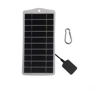 KHIronHive Solar Panel Charger 2.5W 5V, Monocrystalline Silicon Portable Sun Power Battery Maintainer With USB Output For 3.7V-5V Devices, Efficient 20.5% Conversion For Outdoor Camping Travel(White)