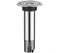 KHIronHive Stainless Steel Floor Drain Core Multi-Layer Silicone Seal 304 Metal Extended Deep Water Trap For Bathroom Kitchen Shower Large Mesh Filters Hair Blocks Debris Silver (Silver-15)
