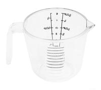 KHIronHive Transparent Plastic Measuring Cup Set Clear Scale Wide Mouth Triangular Spout Safe PP Material For Baking Cooking Multiple Capacities 150Ml 300Ml 600Ml 1000Ml Kitchen Tools(A)