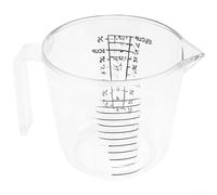 KHIronHive Transparent Plastic Measuring Cup Set Clear Scale Wide Mouth Triangular Spout Safe PP Material For Baking Cooking Multiple Capacities 150Ml 300Ml 600Ml 1000Ml Kitchen Tools(C)