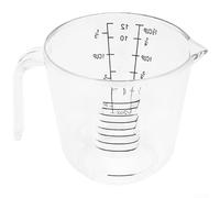 KHIronHive Transparent Plastic Measuring Cup Set Clear Scale Wide Mouth Triangular Spout Safe PP Material For Baking Cooking Multiple Capacities 150Ml 300Ml 600Ml 1000Ml Kitchen Tools(B)