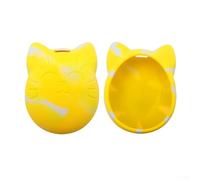 KHIronHive Travel Storage Silicone Case for Tamagotchi Stylish Cover with Chain for Easy Carrying and Security (Yellow )
