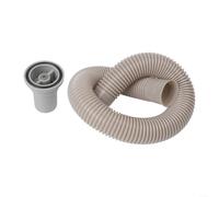 KHIronHive Upward Round Overflow Pipe For Kitchen Sink, Grey PP+PVC Drain Accessory With Anti-Overflow Design, For Standard Drain Sets