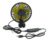 KHIronHive USB Car Cooling Fan, Dual 5-Blade Seat Back Fans With Adjustable 3-Speed, Portable 140Cm Cord For Headrest Mount, Quiet Air Circulation For Vehicle Home Office, Green