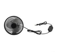 KHIronHive USB Powered Car Dashboard Fan With Suction Cup, 3-Speed Adjustable 360 Degree Rotation For MINI Cooling Fan For 12V 24V Vehicle Office Home Use, Black(bracket)