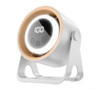 KHIronHive USB Powered Quiet Desk Fan with 100 Speeds Adjustable Head and LED Night Light Smart Digital Display Portable for battery Operated Table Fan for Office Bedroom Travel Camping Home(white)