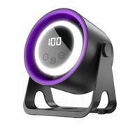 KHIronHive USB Powered Quiet Desk Fan with 100 Speeds Adjustable Head and LED Night Light Smart Digital Display Portable for battery Operated Table Fan for Office Bedroom Travel Camping Home(black)