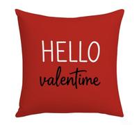 KHIronHive Valentine's Day Cute Cat Digital Letter Print Plush Pillowcase Short Comfortable Throw Pillow Cover for Sofa Chair Bedroom Home Decor Modern for simplicity Style(3)