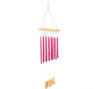 KHIronHive Vintage Aluminum Wind Chime With 12 Tubes, Metal Wall Decor For Home Garden Patio, Modern Minimalist For Retro Style, Melodic Sound For Balcony Entrance, Gold Silver Purple Rose Red(purple)