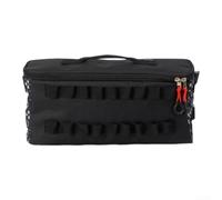 KHIronHive Waterproof Oxford Camping Storage Bag With Hanging Hooks Dual-Use Side Organizer For IGT Table Lightweight Wide-Mouth Pouch Black 36X12x9cm/36x12x17cm/36x10x30cm For Hiking And Travel(B)