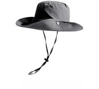 KHIronHive Waterproof Quick Dry Bucket Hat for Men Wide Brim Windproof Sun Hat with Chin Strap UV Protection for Fishing Hiking Camping(Dark Gray)