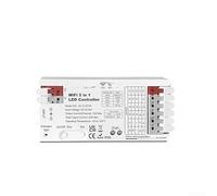 KHIronHive WiFi LED Strip Controller 5-in-1 For Tuya For Smart Life App, 2.4G Wireless RGB RGBW RGB+CCT Dimmer, DC12V-24V 20A High Current Fireproof PC Box For Home Stage Lighting