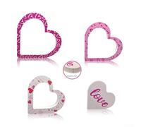 KHIronHive Wooden Love Heart Shaped Desktop Decoration For Weddings Festivals Home Decor Natural Cartoon Style Ornament Pink Table Centerpiece Party Supplies